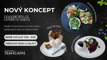 Nový koncept bistra Teamcaffe: Pochoutky od rána do odpoledne