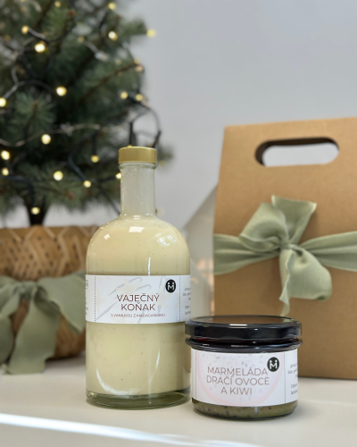 Vaječný koňak 500 ml s pravou vanilkou - premiová lahev